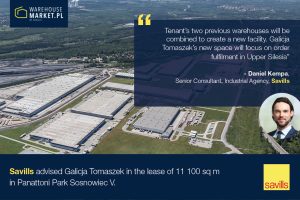 Home appliances and audio/video devices distributor has leased 11,100 sq m at Panattoni Park Sosnowiec