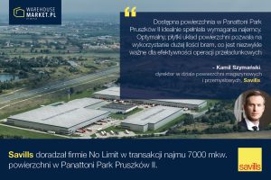 No Limit przenosi swoje operacje przeładunkowe do Panattoni Park Pruszków II