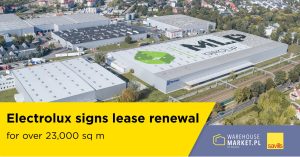 Electrolux signs lease renewal for over 23,000 sq m