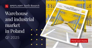 Mniejsza podaż wpłynie na dostępność powierzchni, ale czynsze pozostają stabilne. Przegląd rynku magazynowego w I kwartale 2025 roku